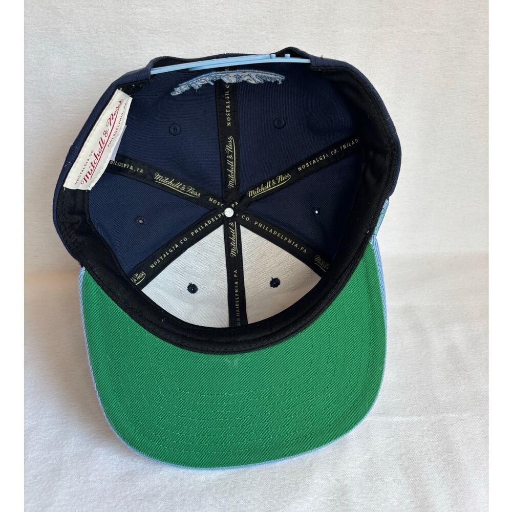 RARE 90s style‎ Sharktooth Memphis Grizzlies Mitchell & Ness snapback hat blue - Picture 7 of 8